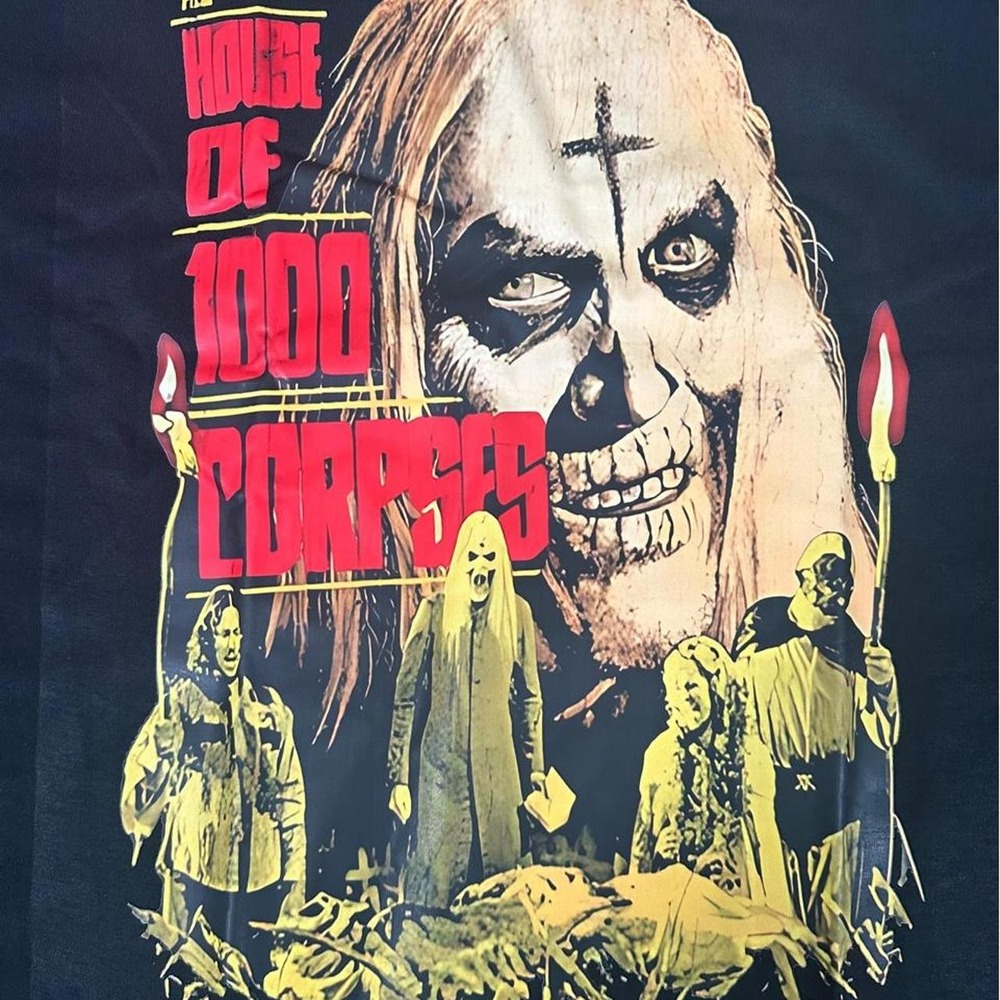 House of 1000 Corpses Rob Zombie Horror Movie Graphic Tee Black XL